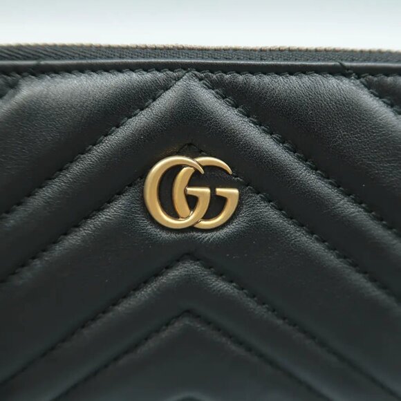 100% Authentic GUCCI GG Marmont Black Leather Tote - Picture 6 of 12